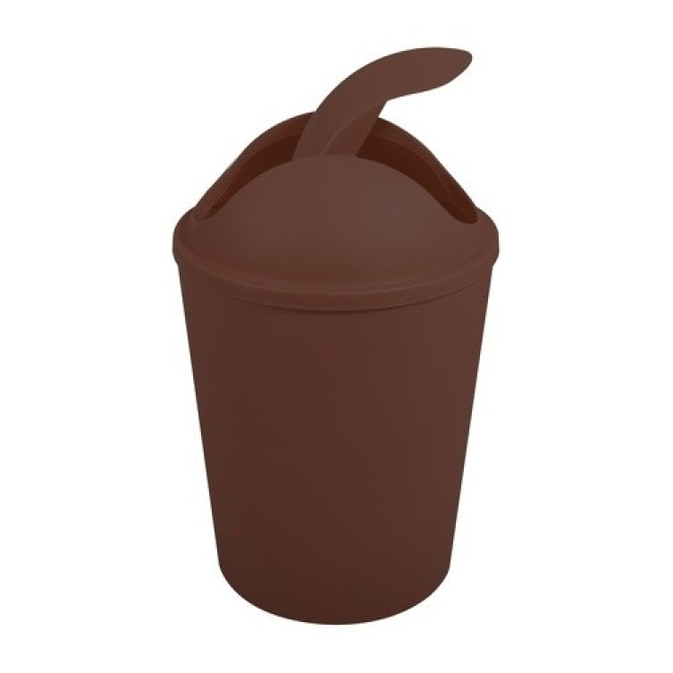 Poubelle à bascule AKO 5,5L Marron Chocolat MSV