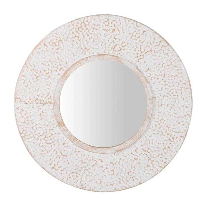Espejo Metal Redondo Beige 65x8x65 Cm
