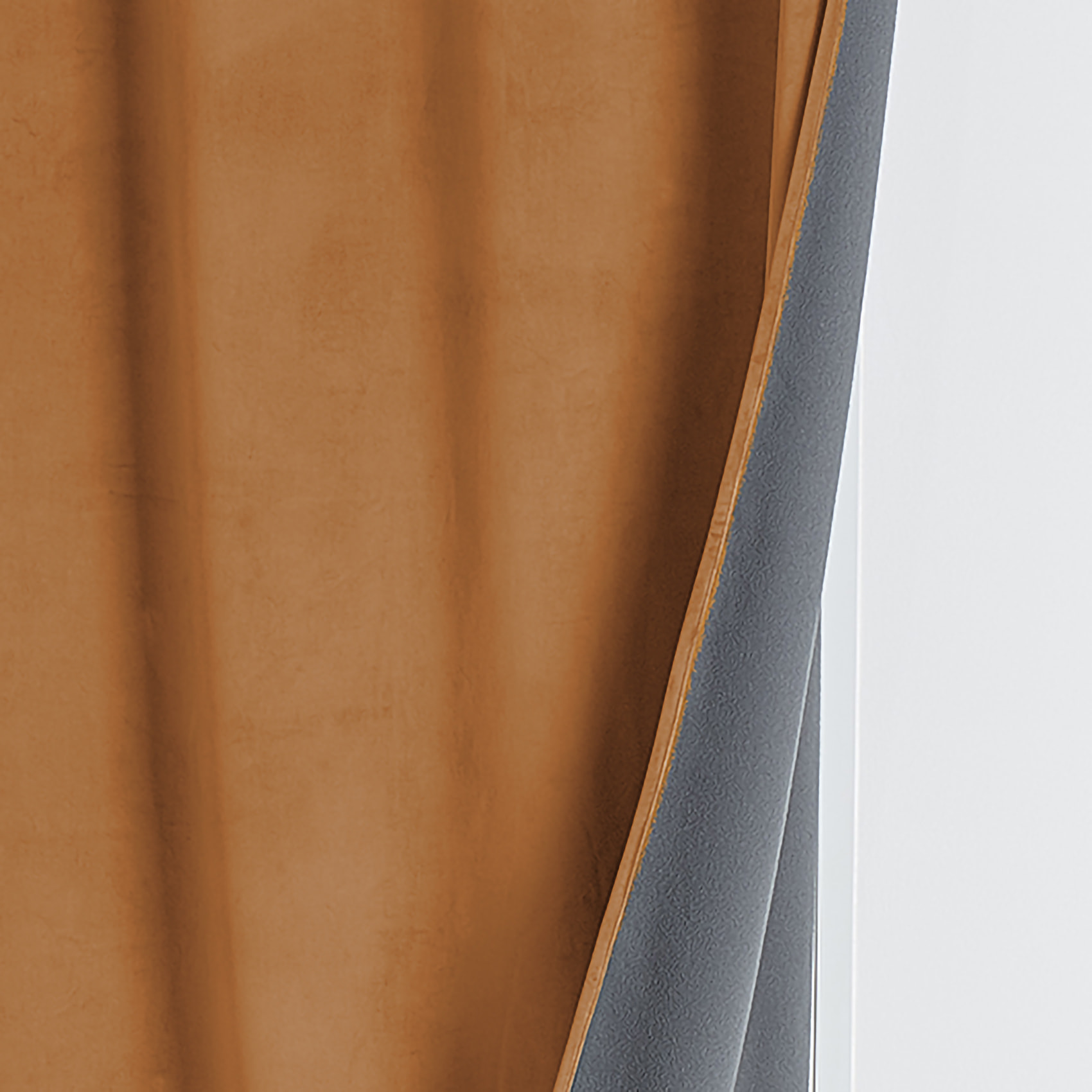 Rideau isolant et occultant en velours doublé polaire - Marron Clair