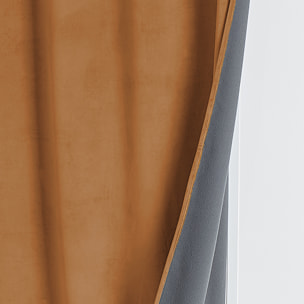 Rideau isolant et occultant en velours doublé polaire - Marron Clair