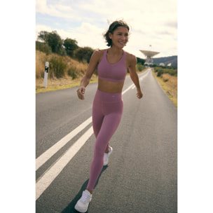 Leggings sportivi rosa effetto pancia piatta