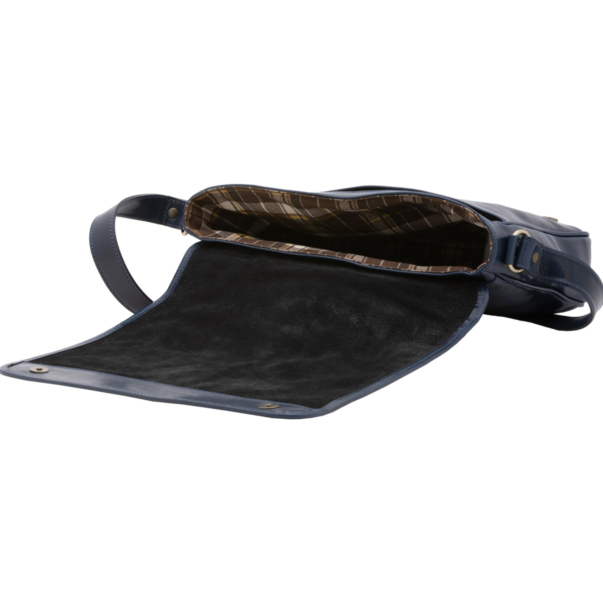 Borsa a tracolla uomo in vera pelle - Modello False - Made in Italy - 28.0 x 35.0 x 9.0 cm