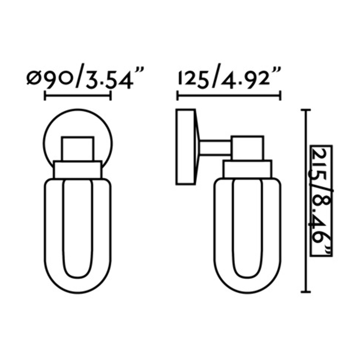 BRUME Lampe applique anthracite