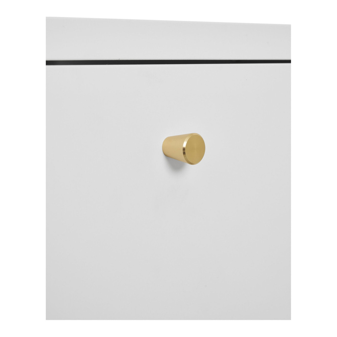 Comodino Dalby a 2 cassetti in acciaio bianco 40×40×60 cm