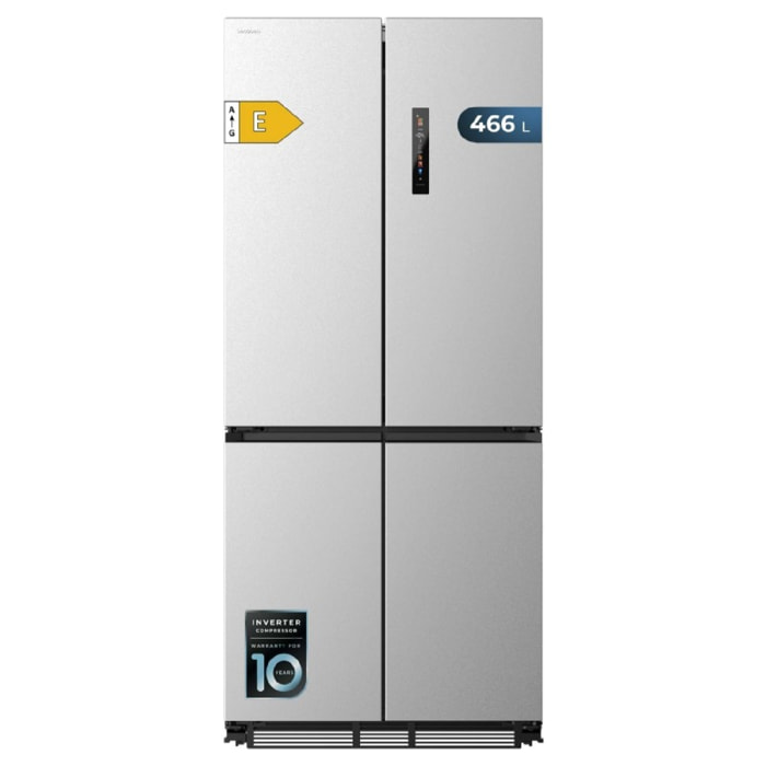 Cecotec Frigorífico semi-integrable 4 puertas Bolero CoolMarket 4D 466 SBI Inox