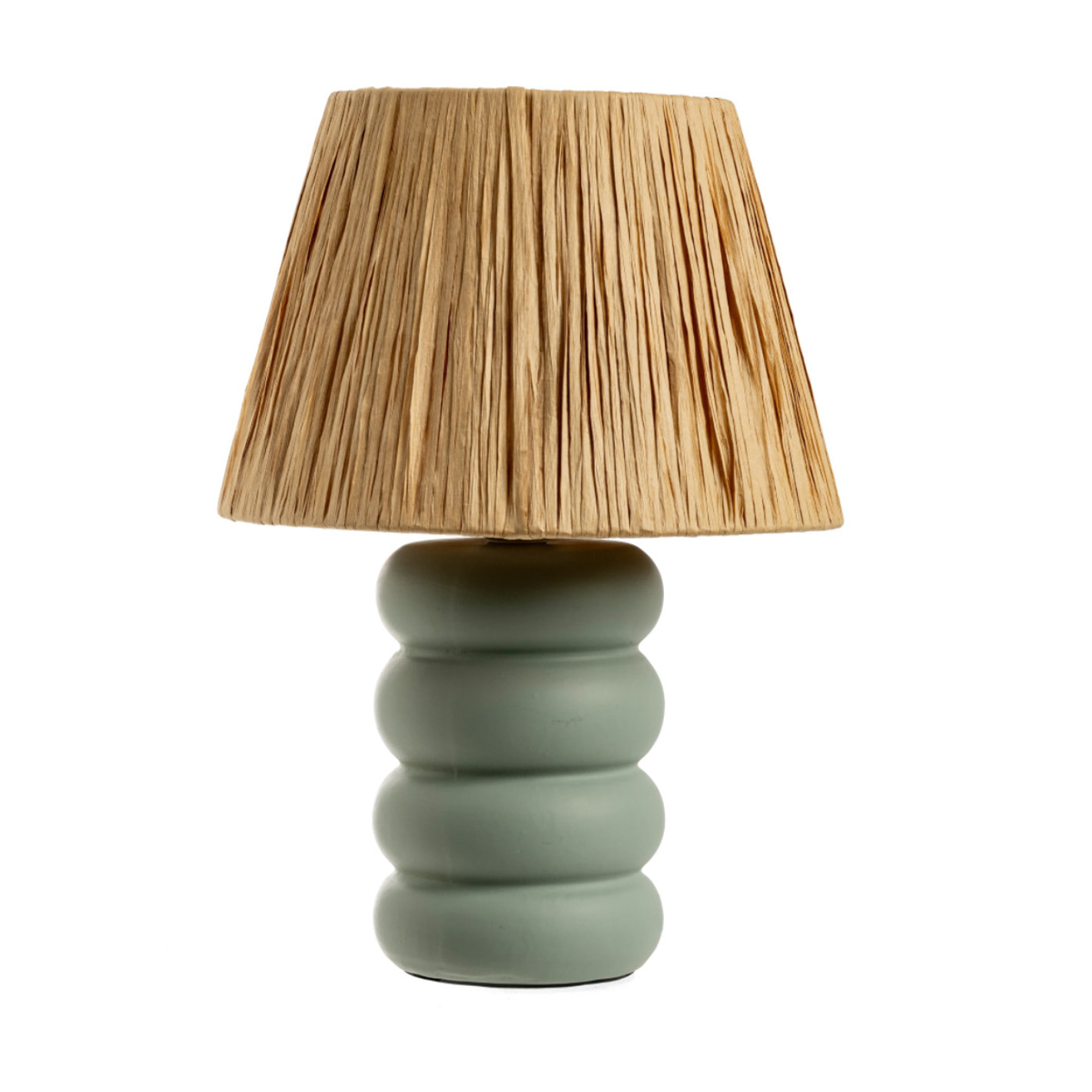 Lampada Da Tavolo Comodino Ricaricabile Accensione On/Off Modello Atene Big Salvia