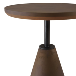 NESTOR - Table d'appoint ronde en béton marron D40cm