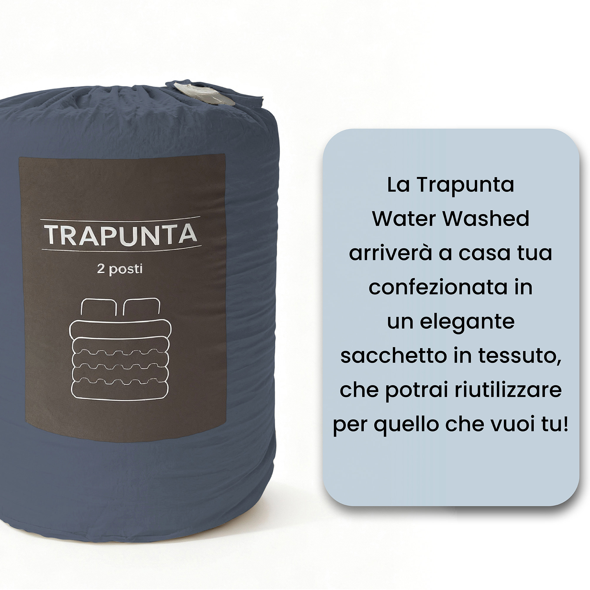 TRAPUNTA INVERNALE WATERWASHED MATRIMONIALE Made in Italy