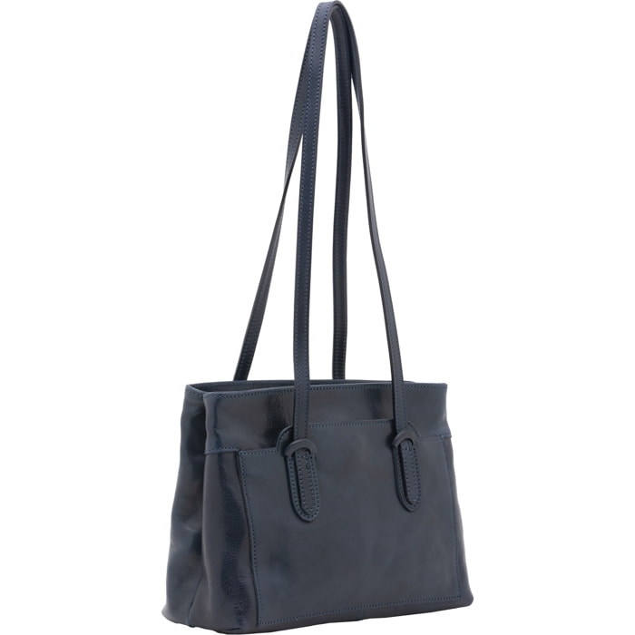 Borsa a spalla da donna - Modello False - Vera pelle - 23.0 x 30.0 x 12.0 cm