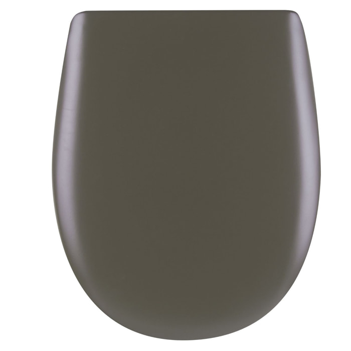 Abattant easy clip avec descente manuelle uni - Gris anthracite