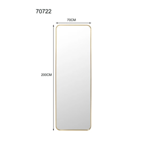 Miroir Simply 200x70cm laiton Kare Design