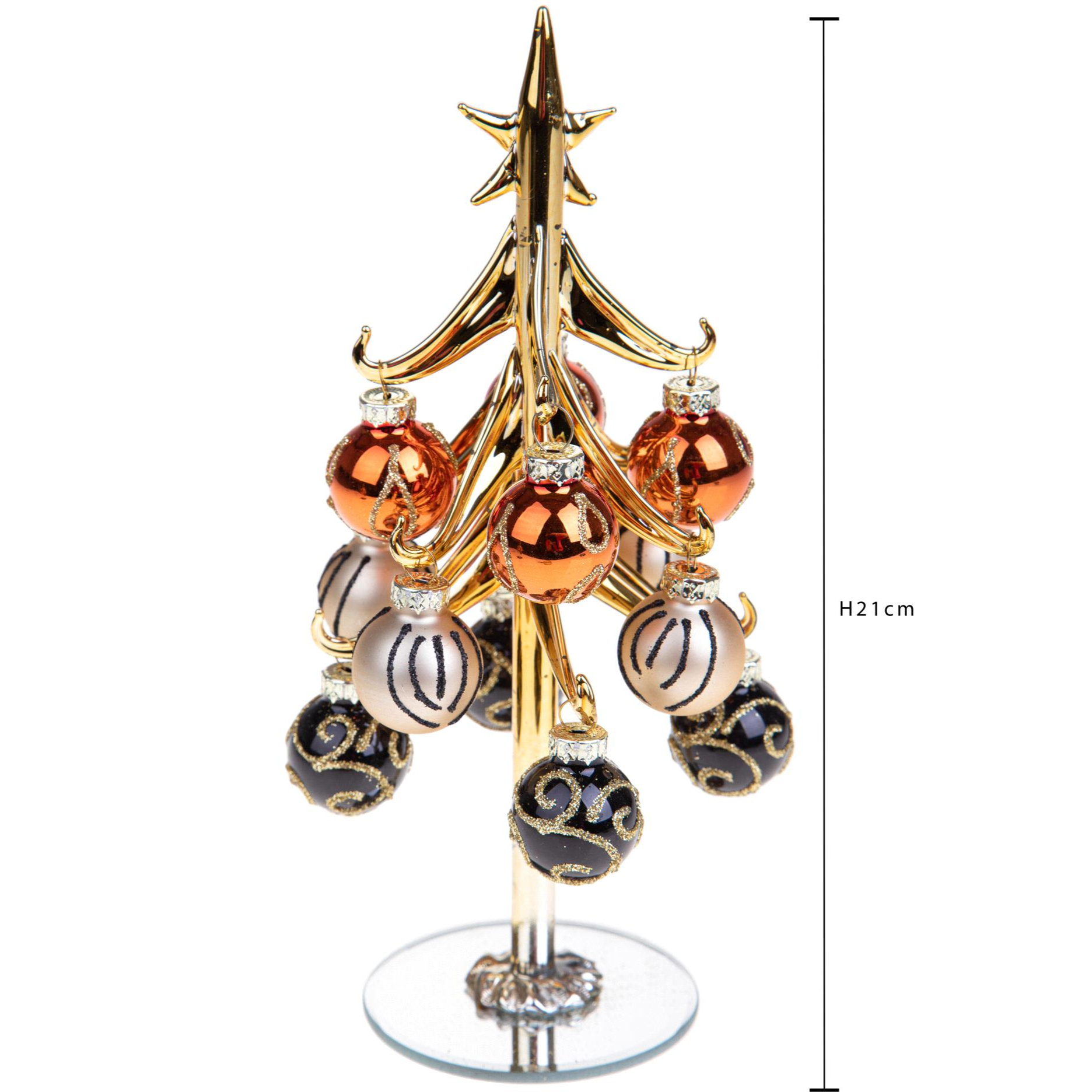 Albero con ornamenti - Pezzi 2 - ORO - Bianchi Dino SpA