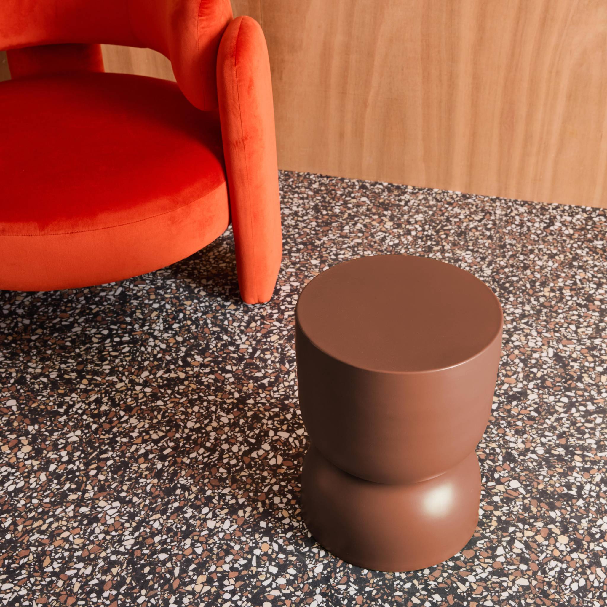 Table d'appoint, bout de canapé, table de chevet métal Ø32 x H42cm MADI