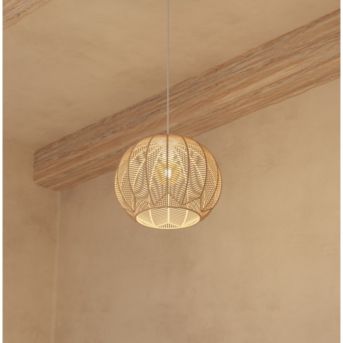 Suspension "Kita" rotin D38cm