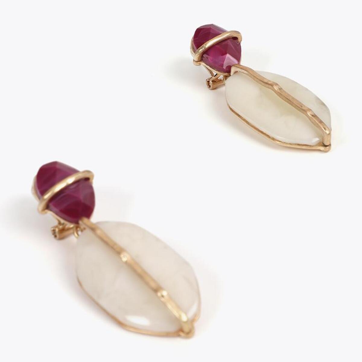 Orecchini a doppio effetto pietra naturale