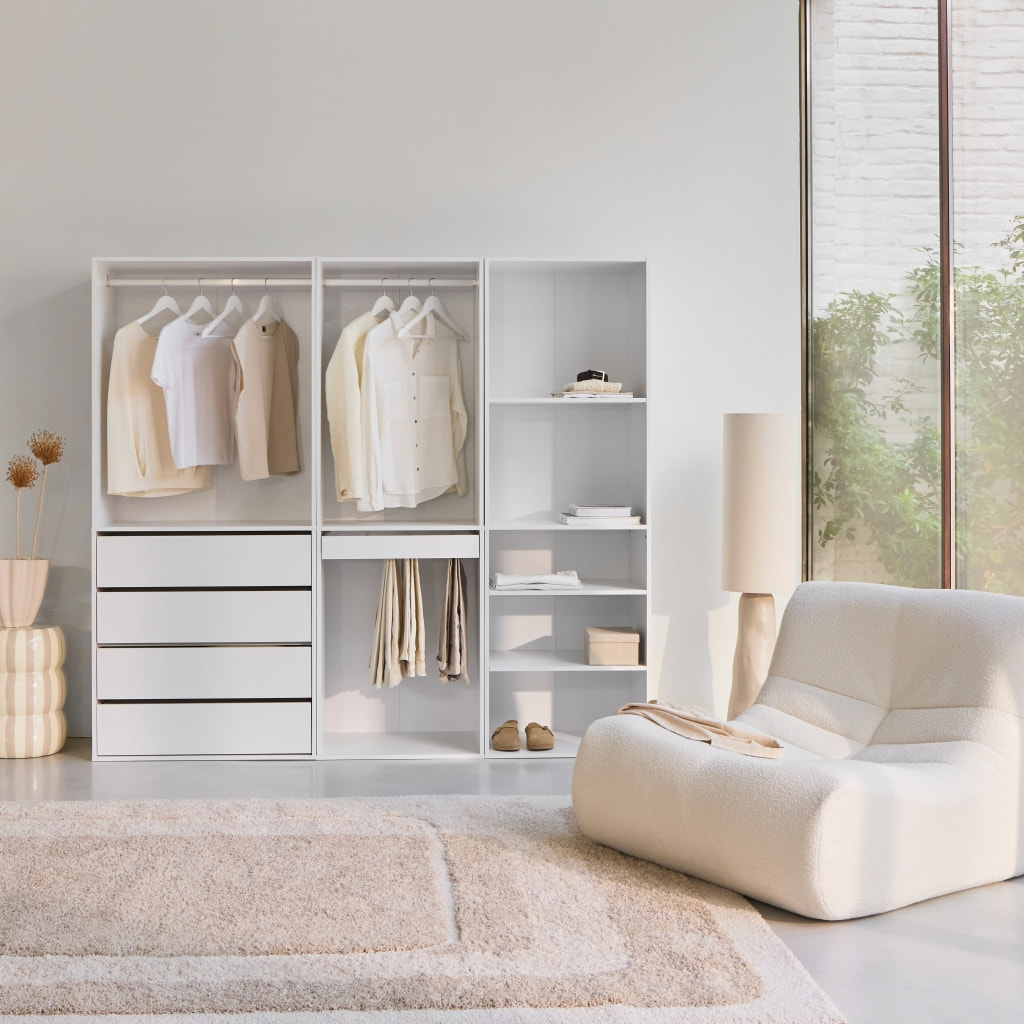 Kit dressing modulable décor bois 3 éléments MODULO
