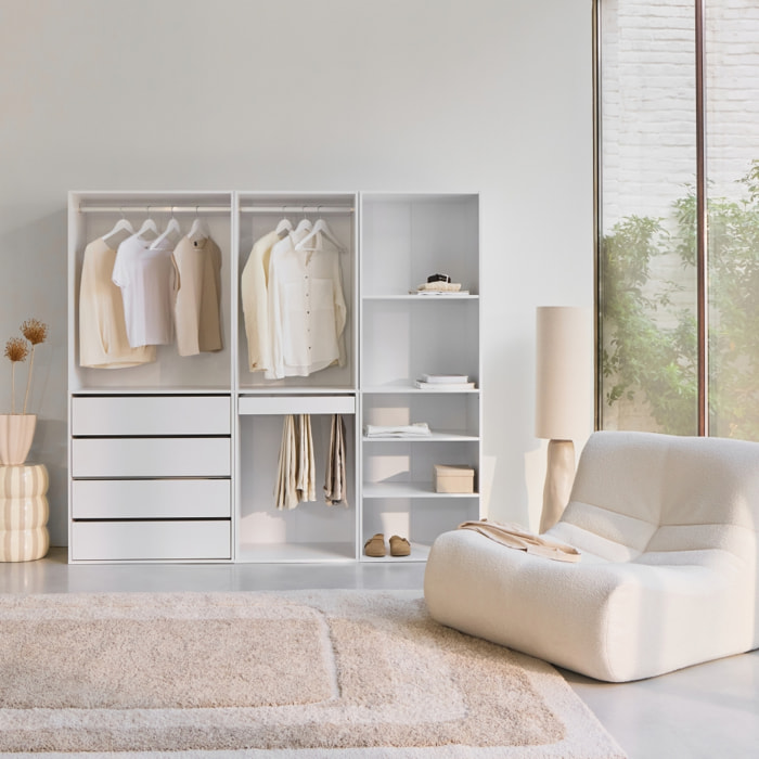 Kit dressing modulable décor bois 3 éléments MODULO