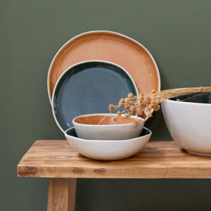 Lot de 6 grandes assiettes, CORALIA