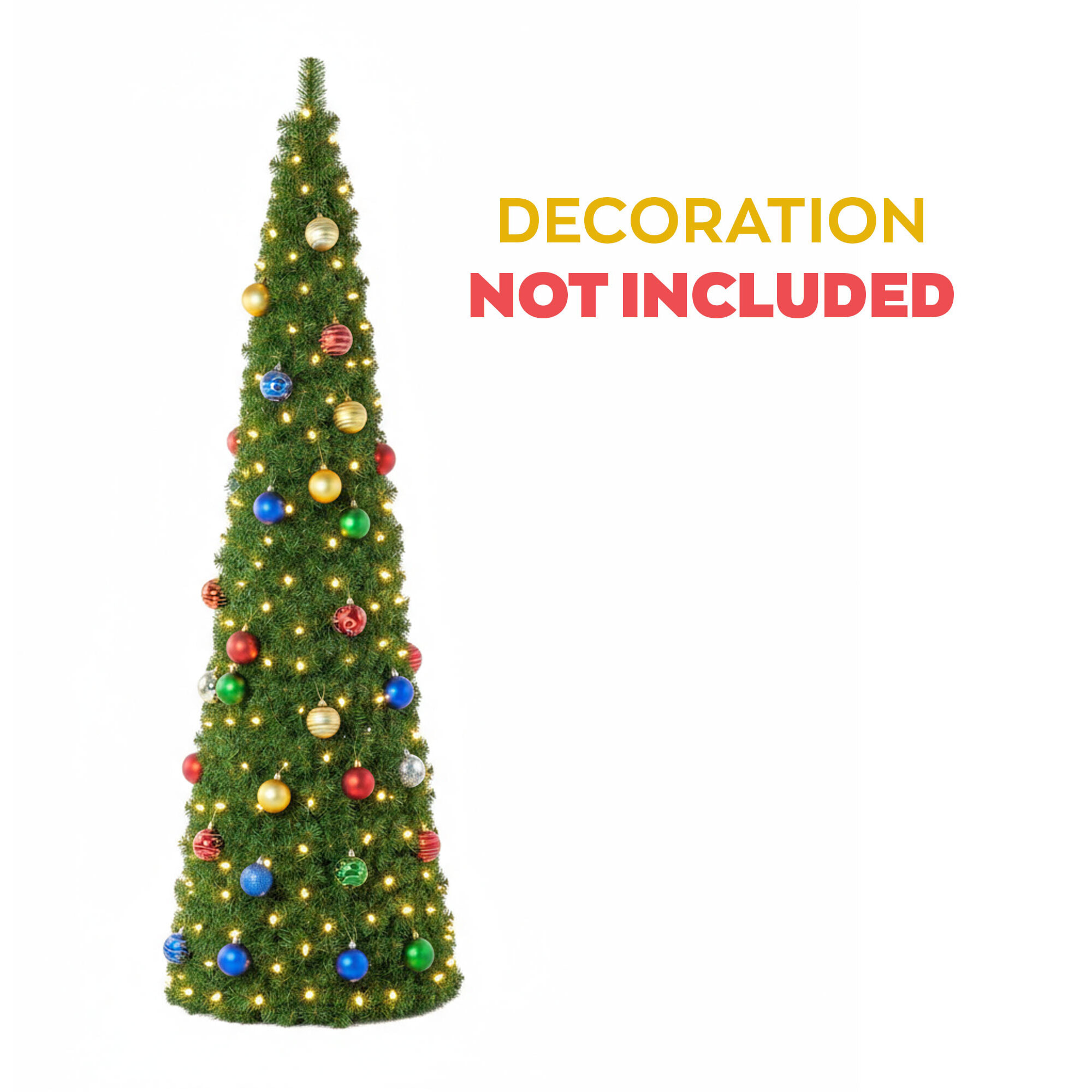 Sugarplum - Albero di Natale a Cono con 720 Luci LED in PVC Ø70x240H cm