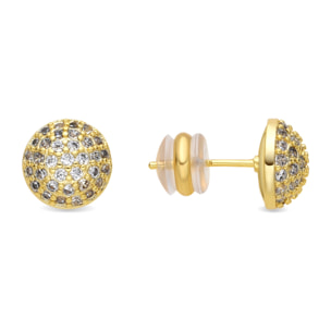 Pendientes acabado oro amarillo de 18k y Circonita Brillante