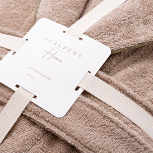 Albornoz s/m 100% algodón 360gsm beige scalpers home