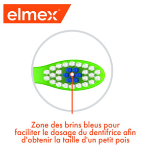 Pack de 12 - elmex - Brosse à dents souple elmex® Anti-Caries Enfants 3-6 ans & Dentifrice 12ml
