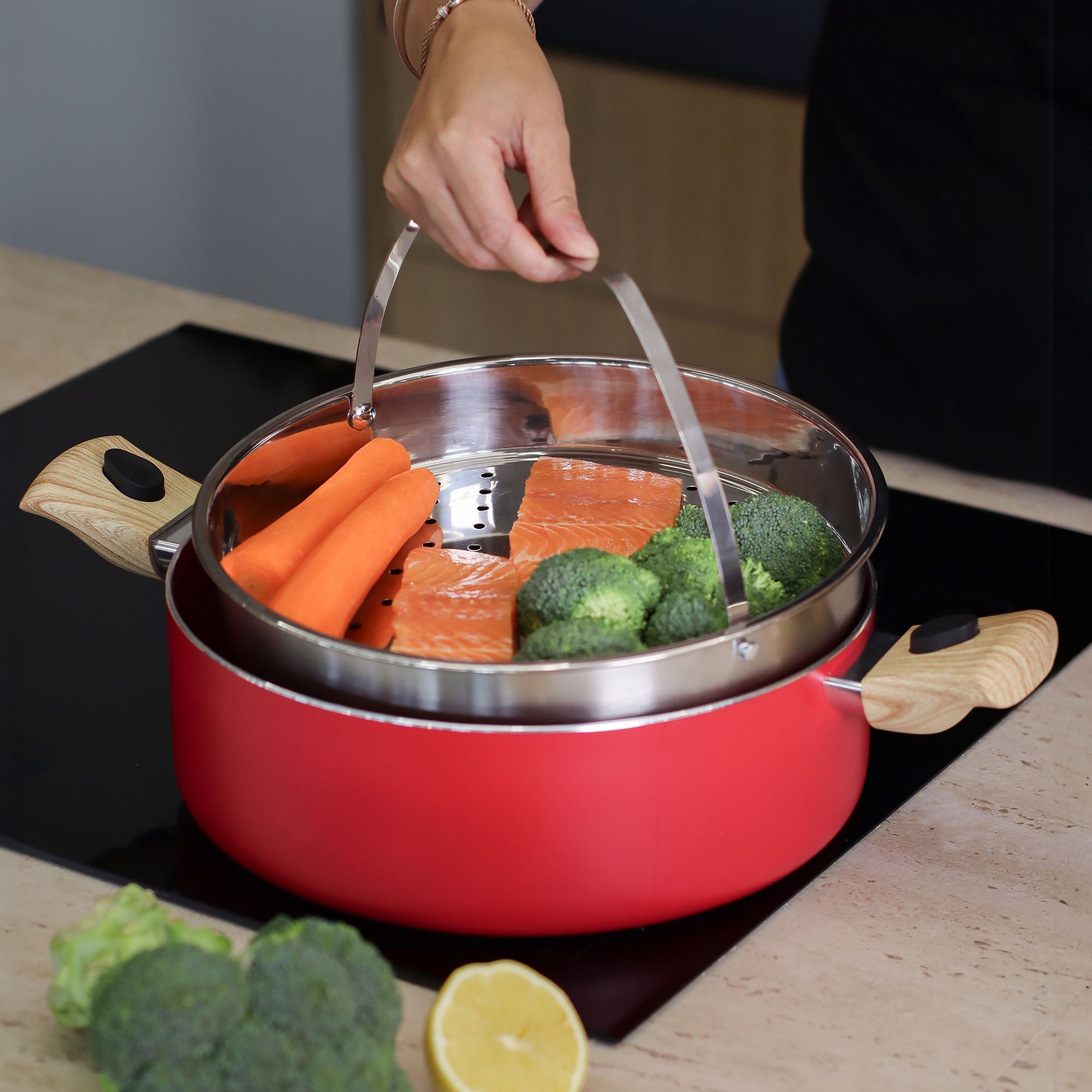 Set culinaire multiusage en aluminium - compatible induction COLORAMA