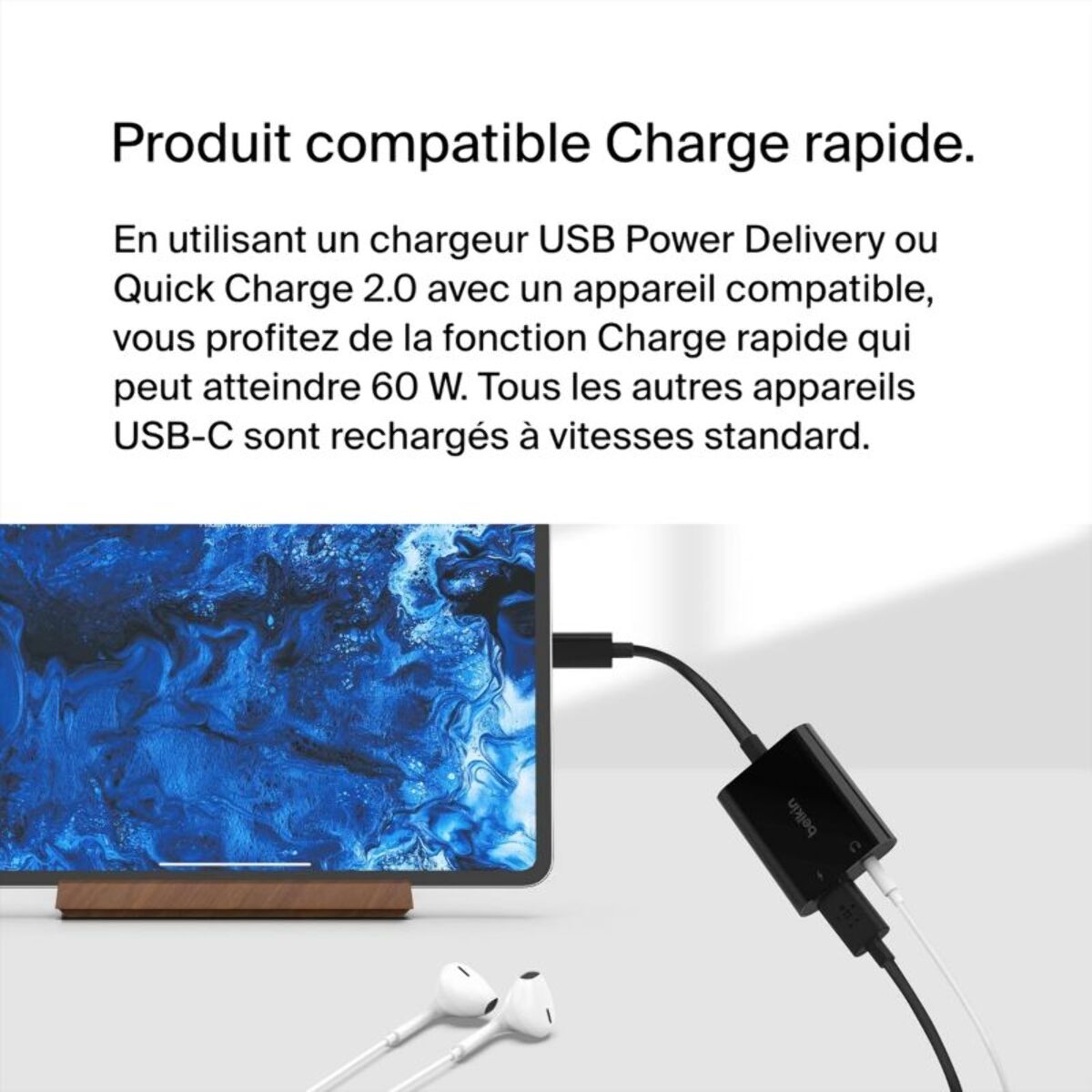 Adaptateur USB C BELKIN USB-C + Jack Audio