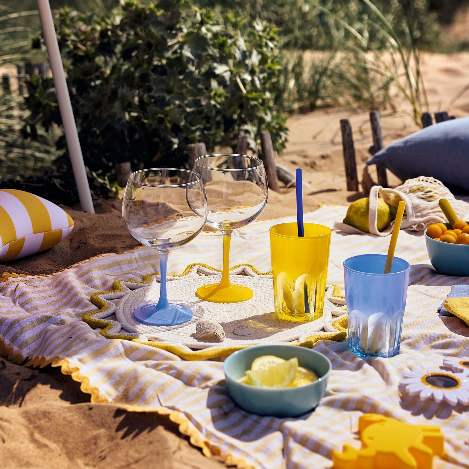 6 verres à eau 40 cl bleus - Summer Pop - Luminarc