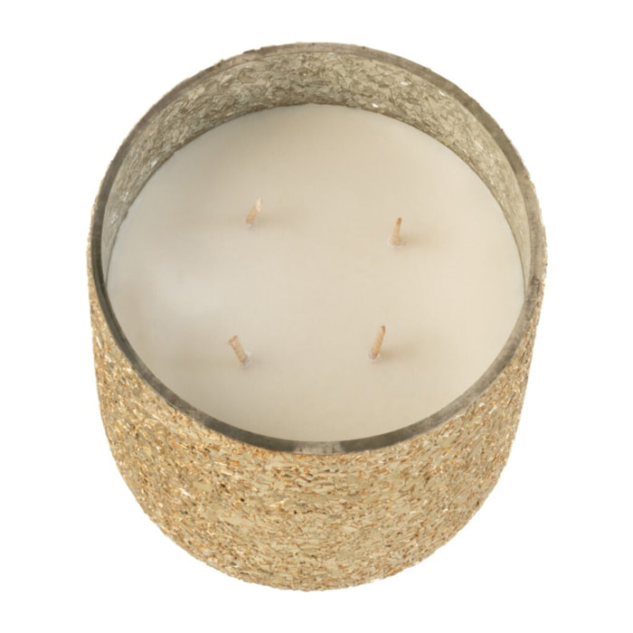 J-Line bougie parfumée Luxuria - Vanilla Escape - verre - or - medium - 60H