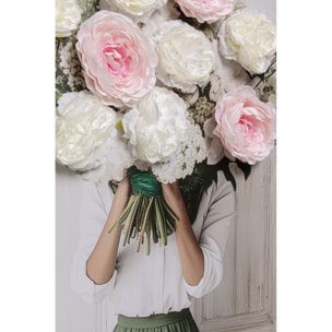 Tableau femme bouquet 3D printemps 64x94cm Kare Design