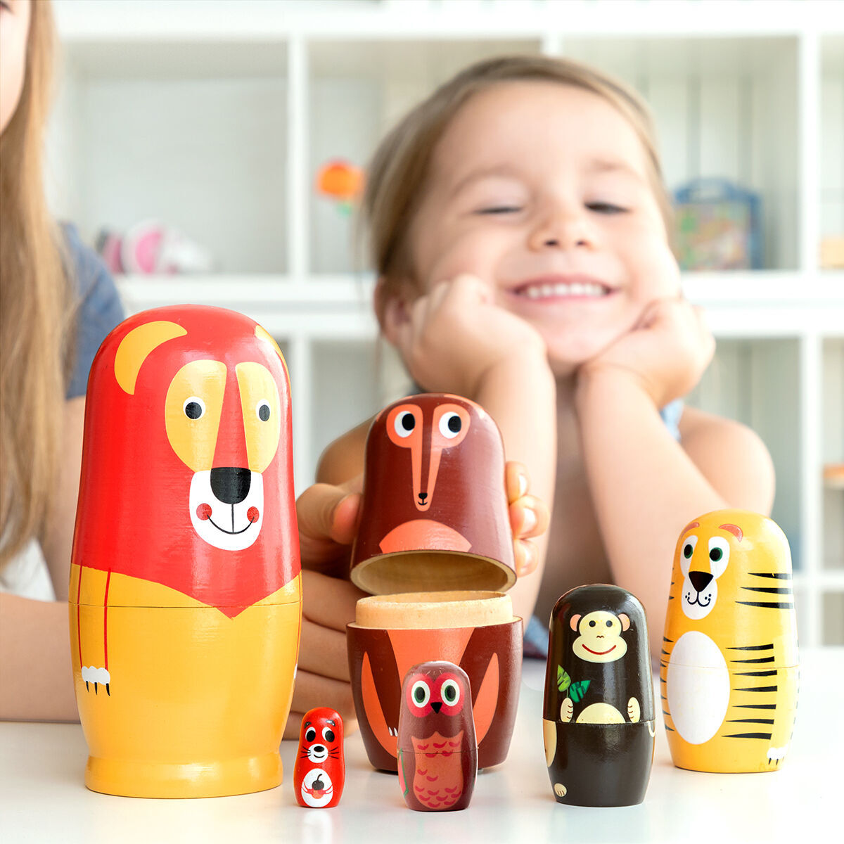 Matryoshka di Legno con Figure di Animali Funimals InnovaGoods 11 Pezzi