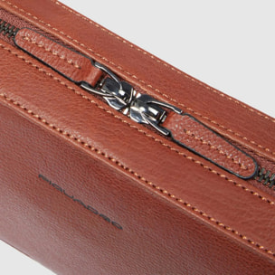 Piquadro Astuccio portacavi in pelle con tasca per mouse