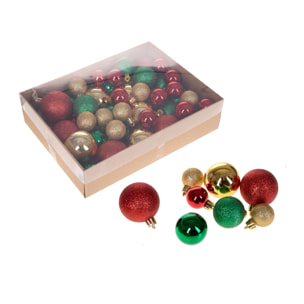 Sfere Natalizie - Pezzi 4 - 5xH3x4cm - Bianchi Dino SpA