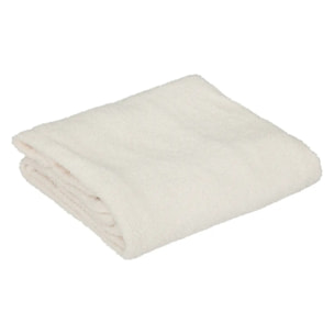 Plaid "Subli" - fausse fourrure bouclée - ivoire - 120x160 cm