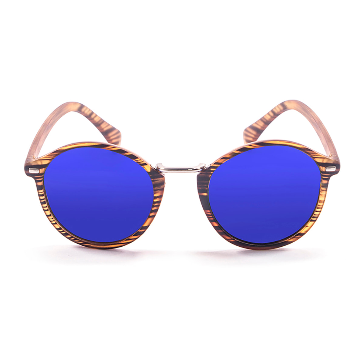 Gafas de sol PALO ALTO MARYLAND - Franja marrón / Revo azul cielo