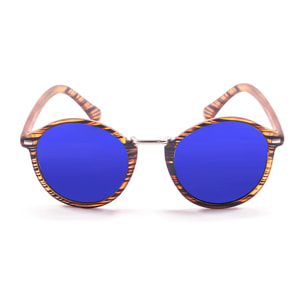 Gafas de sol PALO ALTO MARYLAND - Franja marrón / Revo azul cielo