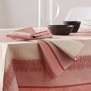 Nappe ronde/ovale enduite Charleston - Orange corail