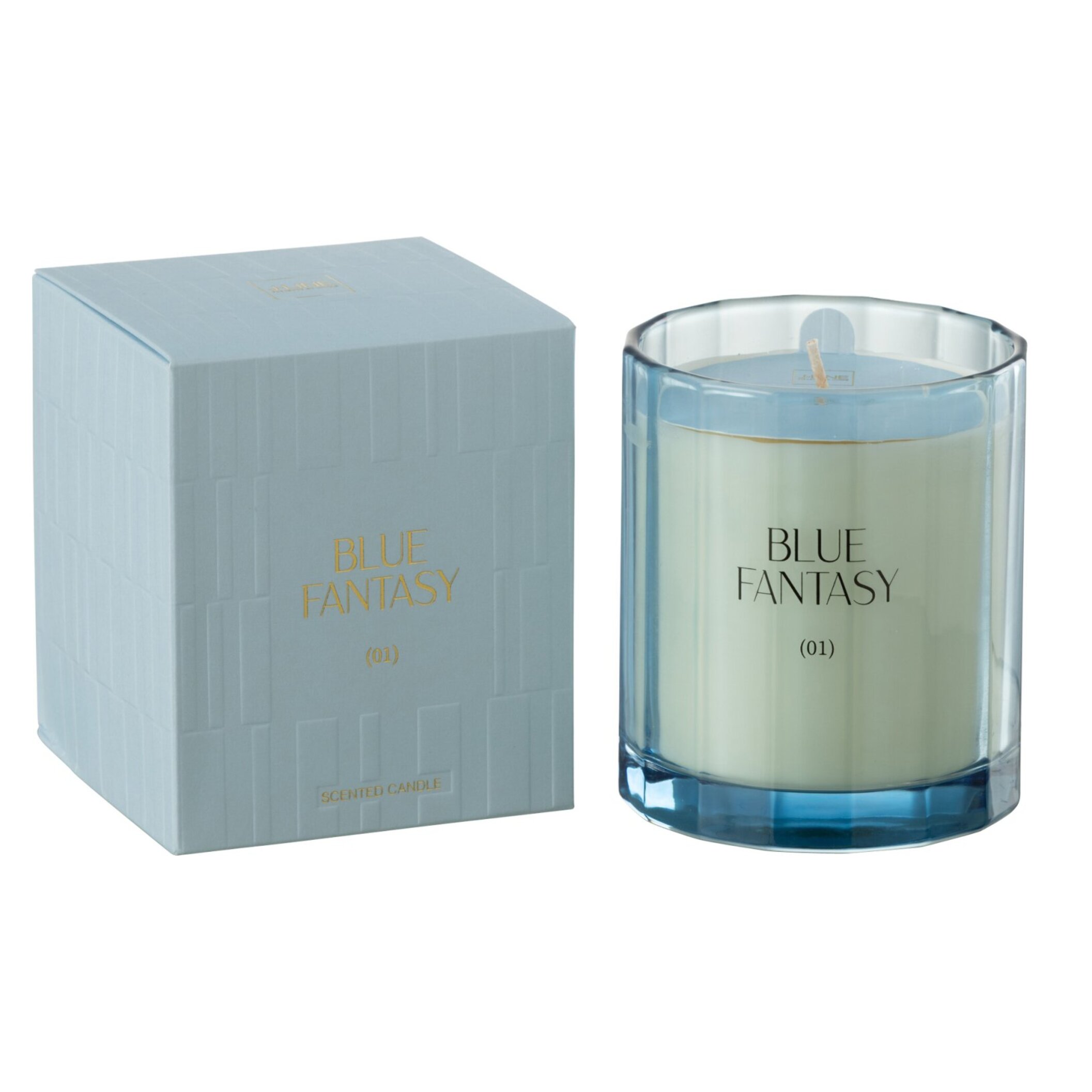 J-Line bougie parfumée Blue Fantasy - verre - bleu - 30H