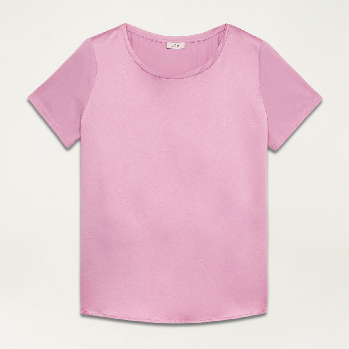 Oltre - T-shirt bimaterica - Rosa