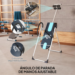 Tabla de Inversión Plegable Acero PU 65x112-142x126cm Negro
