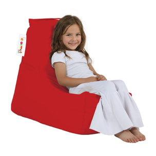 Sillón-puf para niños para exteriores- rojo