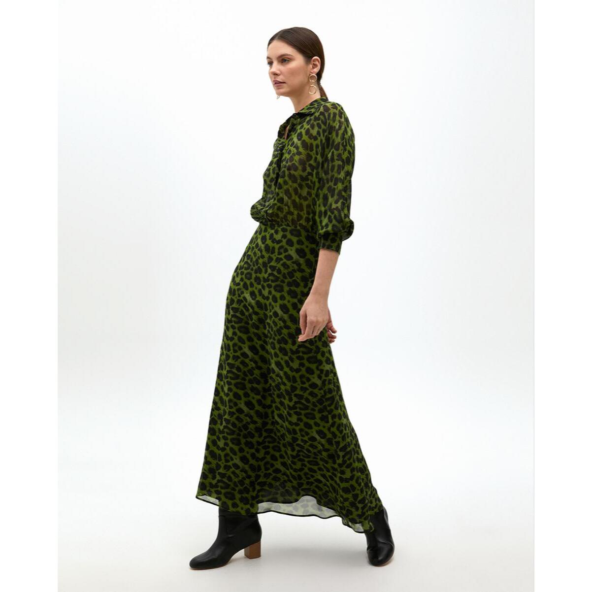 Abito Camicia Stampato Fluido