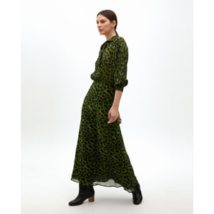 Abito Camicia Stampato Fluido