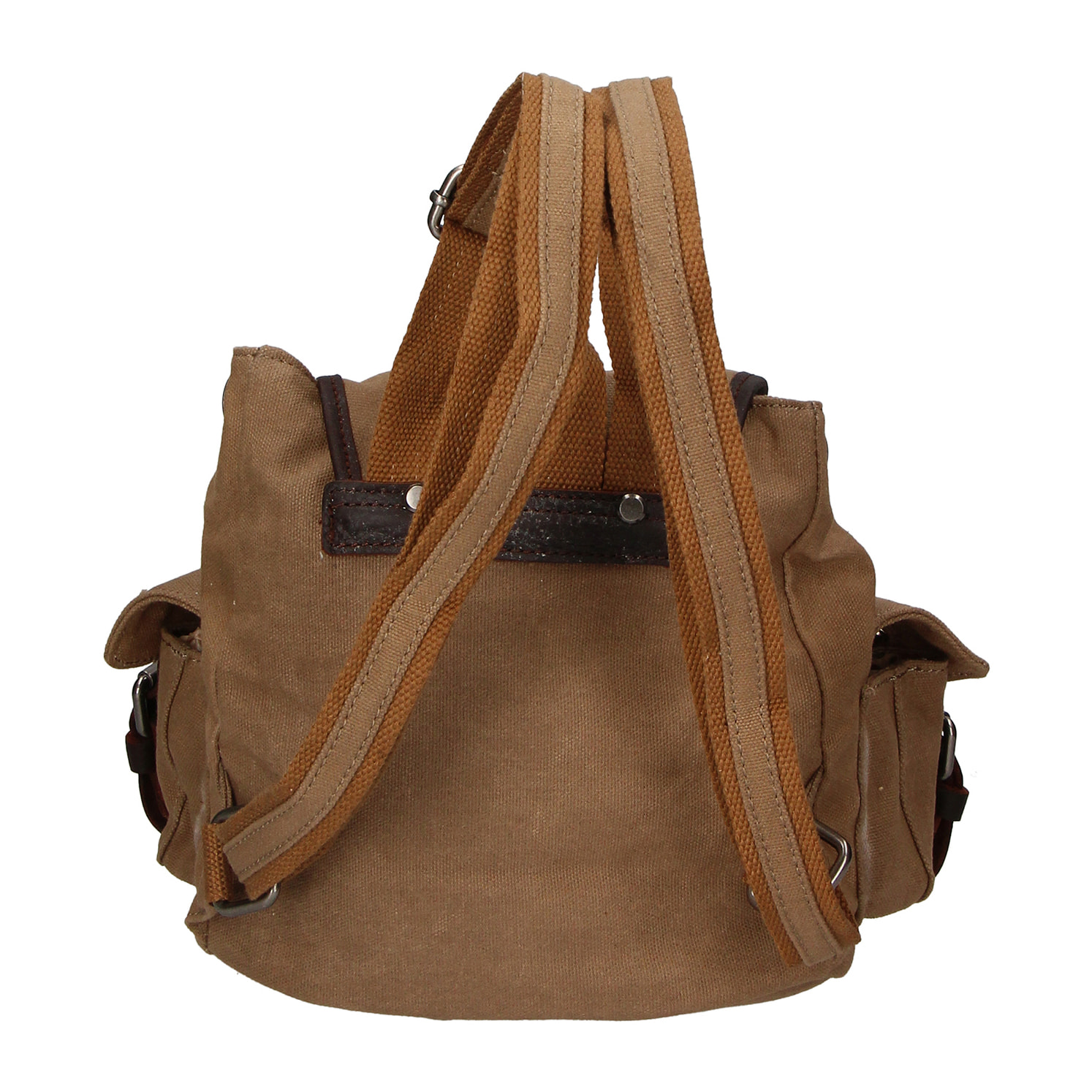 Zaino unisex Micaela in Canvas e pelle Borsa Fashion 19x19x13 cm