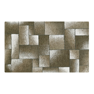 Tappeto Jacquard Ideale Salotto Camera Ingresso Made In Italy Antiscivolo, Lavabile, Morbido Disegno Tetrix Fango By Suardi