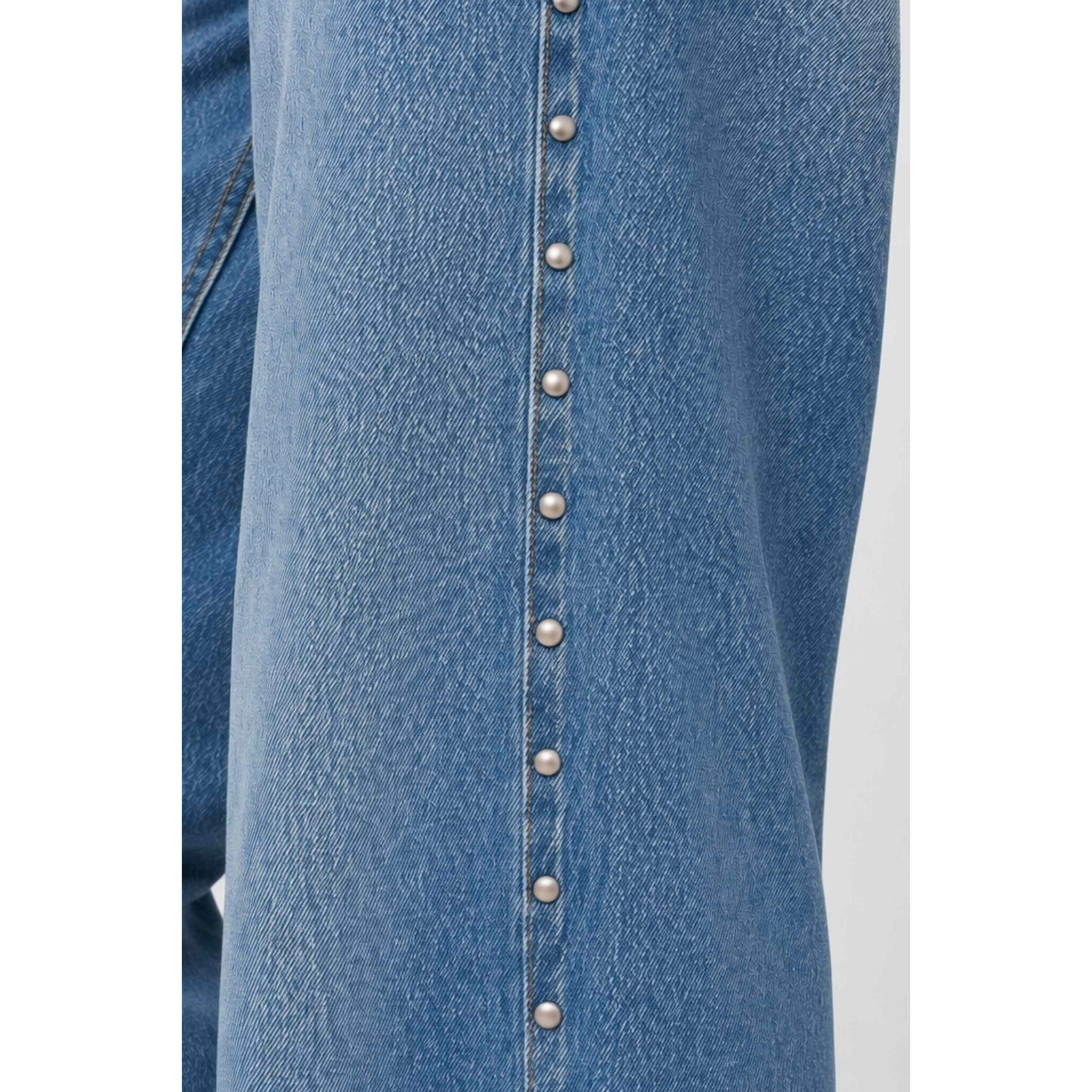Kocca - Jeans a vita alta e gamba larga con borchie Donna