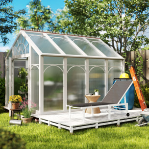 Tumbona Reclinable Tumbona Jardín Exterior con Ruedas Respaldo Ajustable en 5 Niveles y Estructura de Acero Carga 120 kg para Patio Terraza Balcón 166x60x84 cm Gris