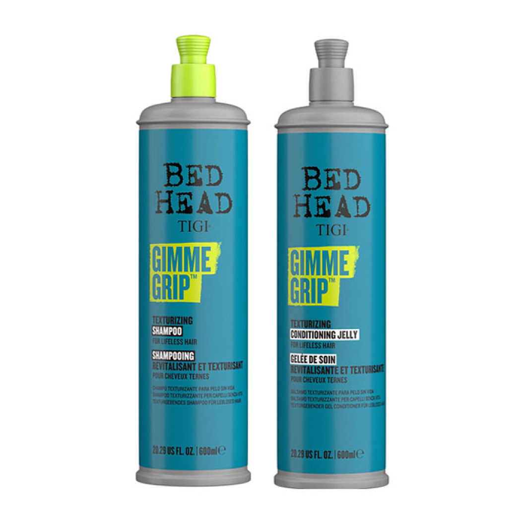 TIGI Kit Bed Head Gimme Grip Shampoo 600ml + Conditioning Jelly 600ml