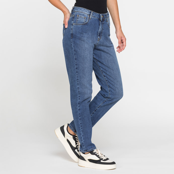 JEANS MOM CINQUE TASCHE IN DENIM STRETCH 12,2oz